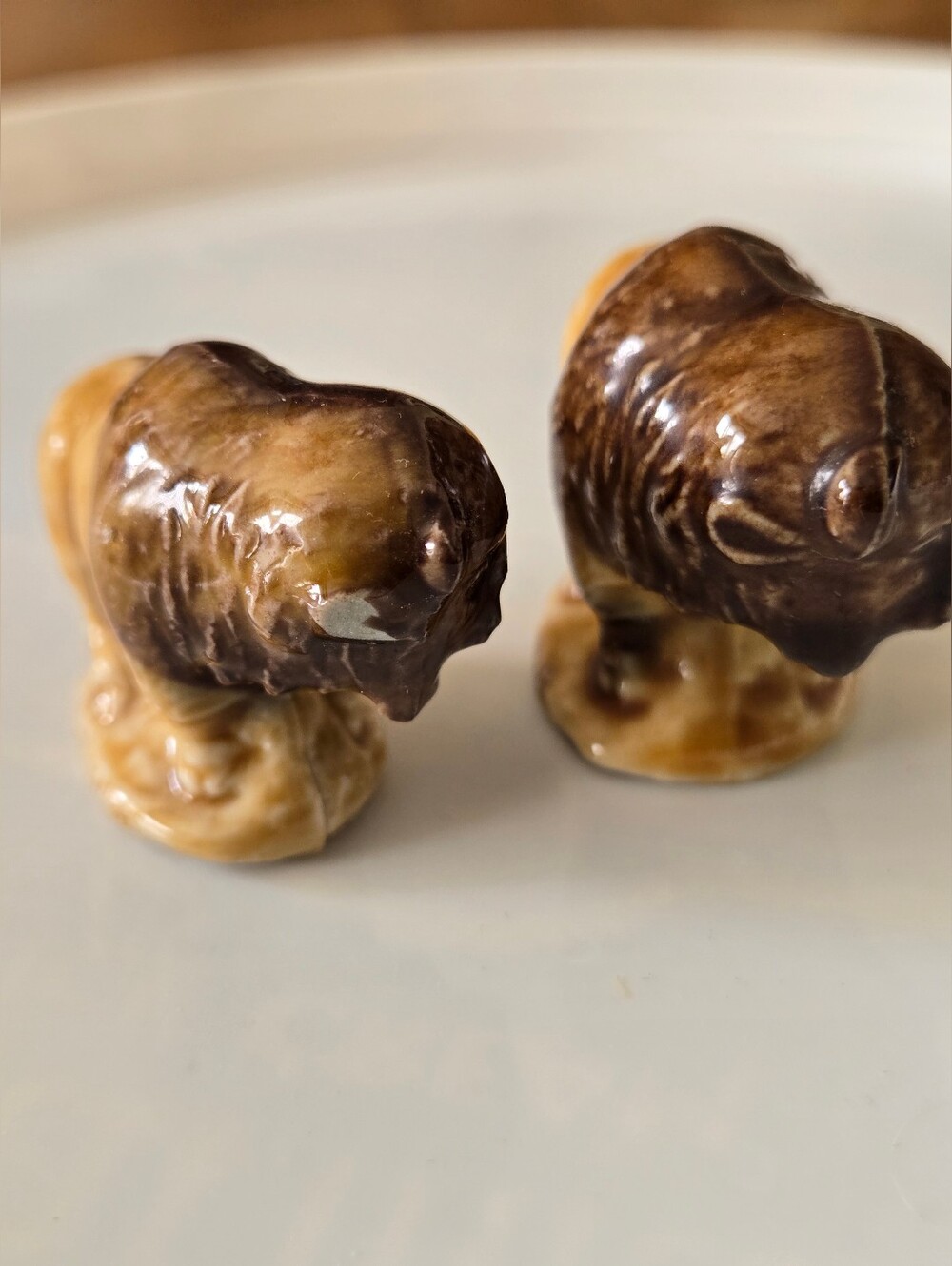 Wade Red Rose Tea Figurines Large & Small Bison Buffalo - Picture 3 of 6